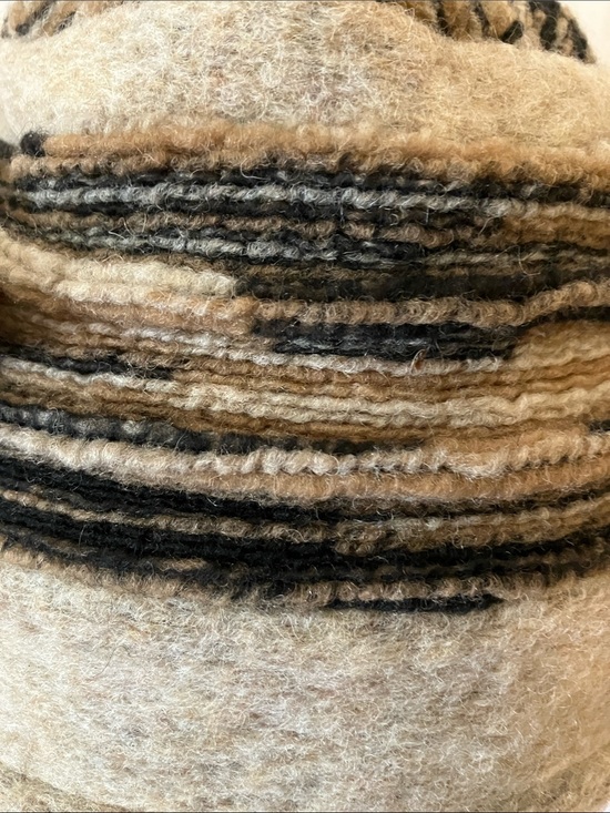Bordoni Vintage  Beige & Black Women’s Wool Cloche Hat-Italy-Flower Accent main image 4